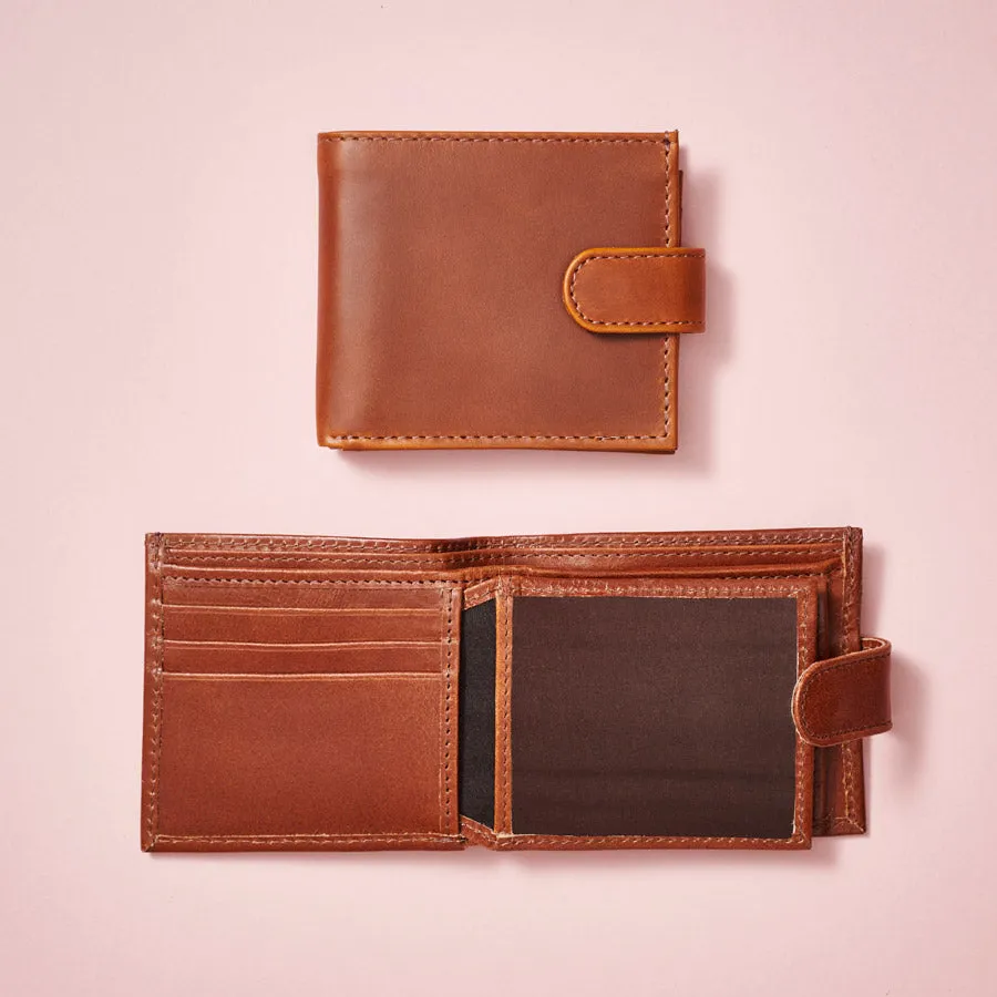 Dad-to-be Leather Wallet with Baby Scan