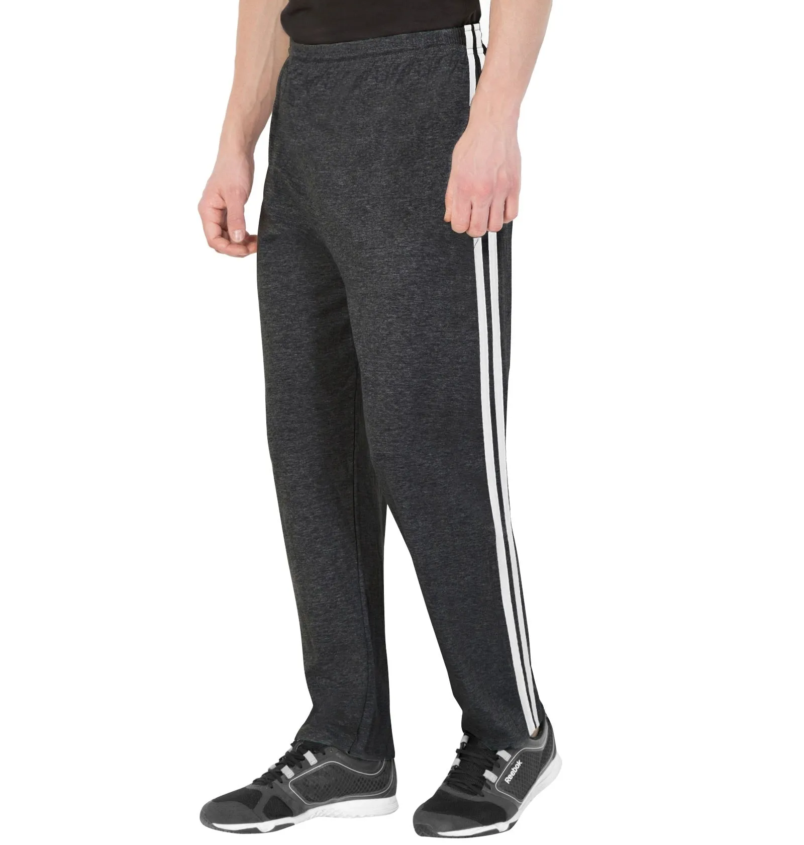 Dark Grey Double Stripe Track Pant