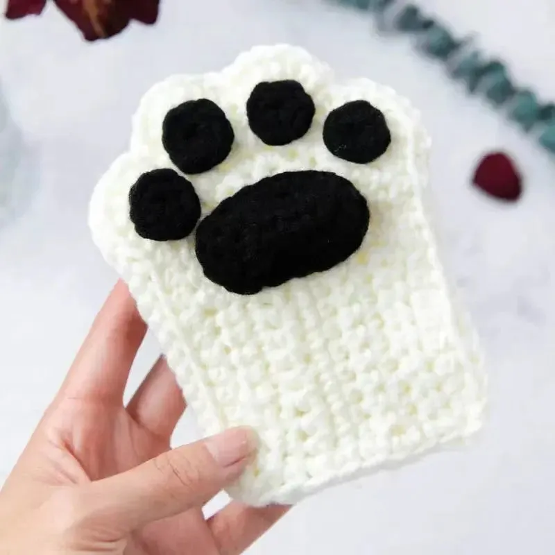 DIY Knitted Cat Paw Gloves