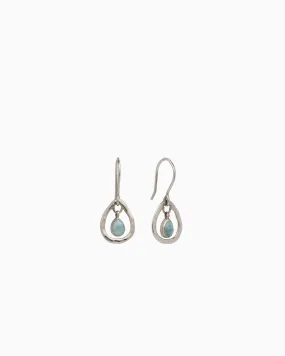 Double Teardrop Earrings - Larimar