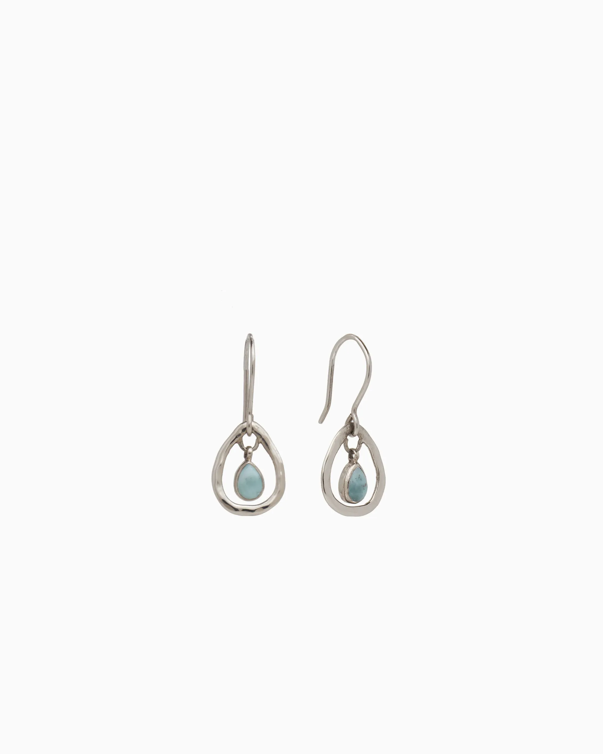 Double Teardrop Earrings - Larimar