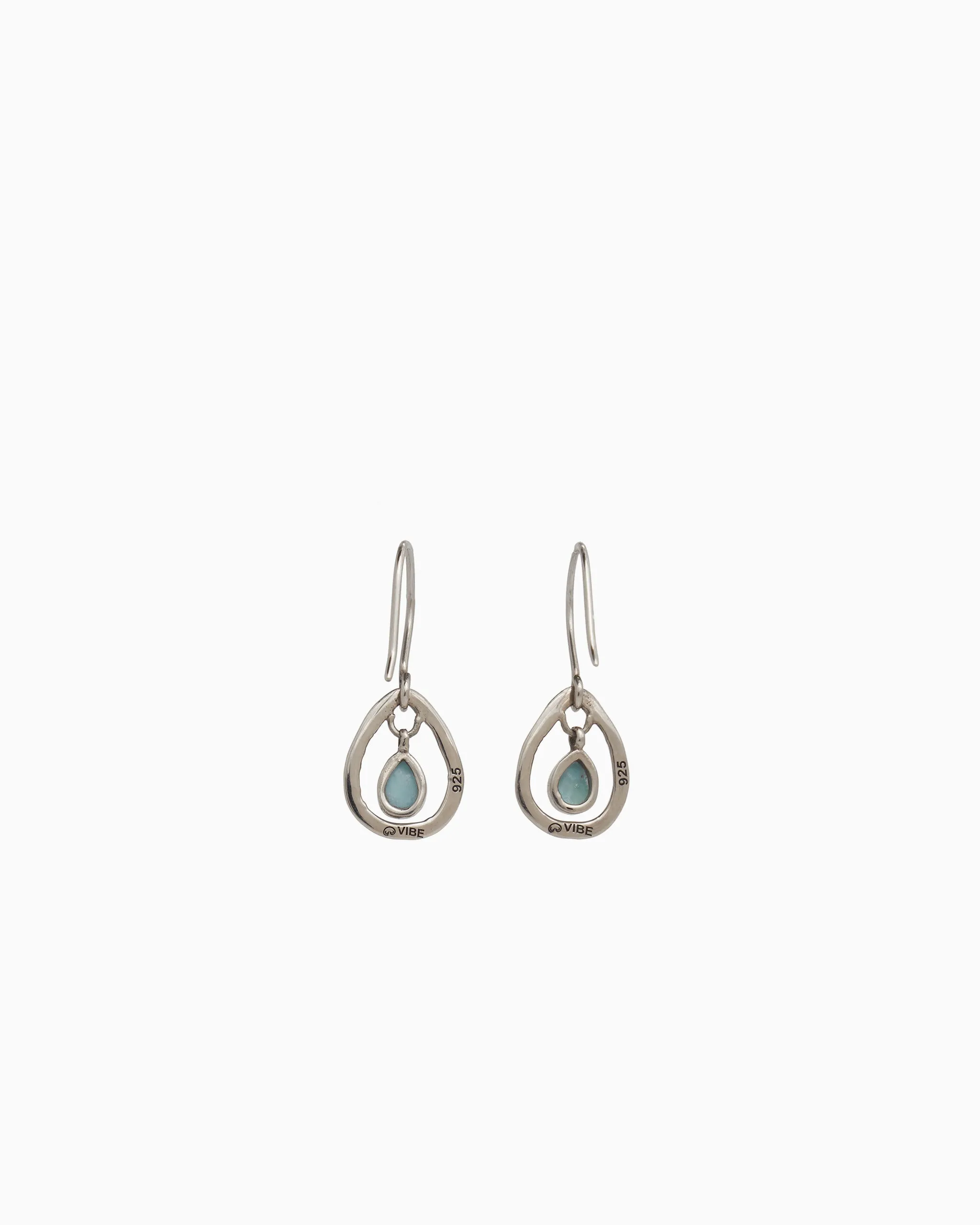 Double Teardrop Earrings - Larimar