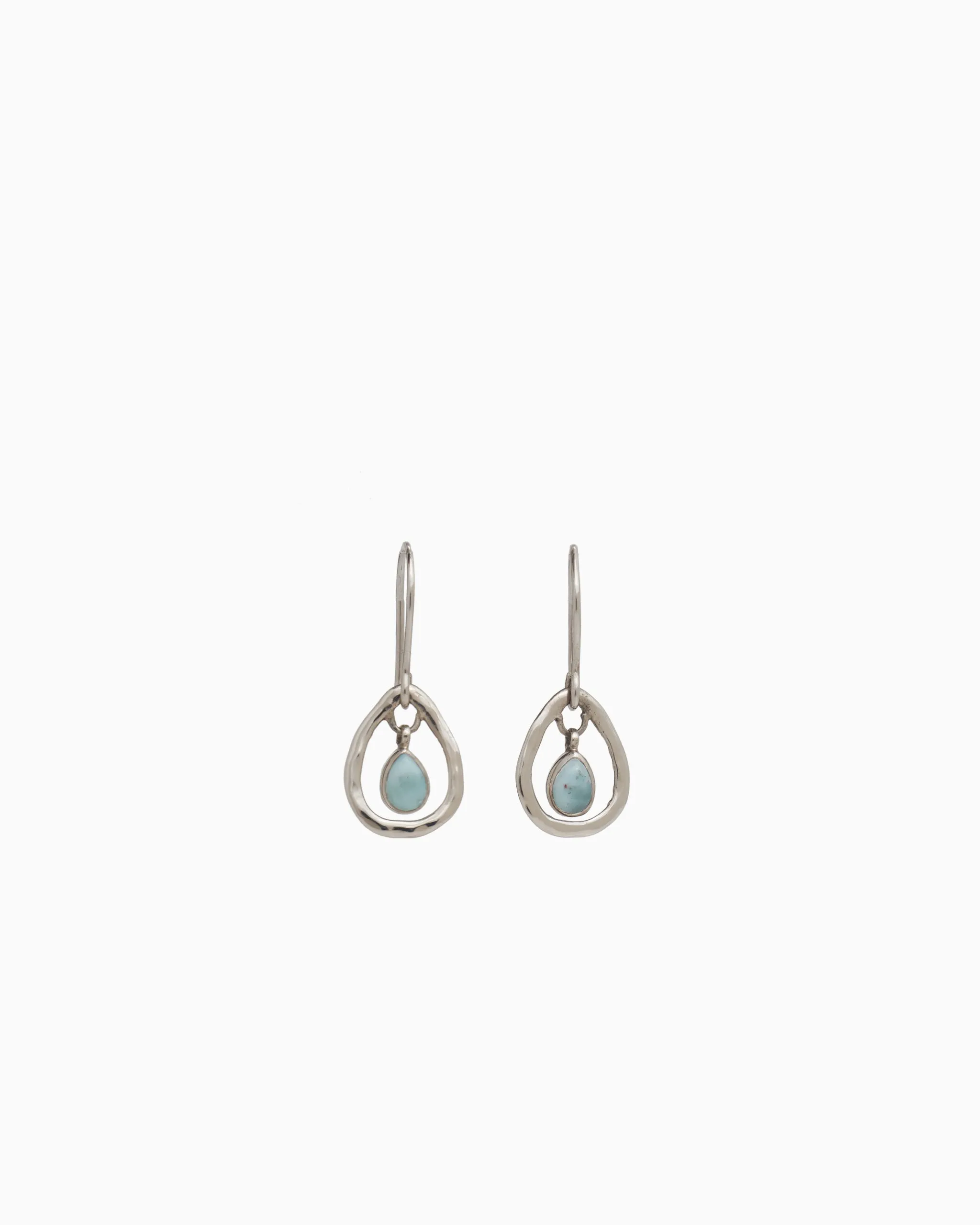 Double Teardrop Earrings - Larimar