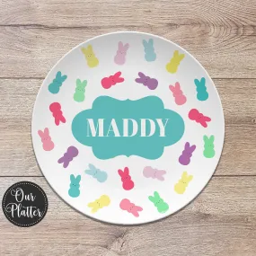 Easter Plates, Bunny Personalized Plates