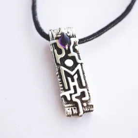 EHWAZ | amethyst rune pendant