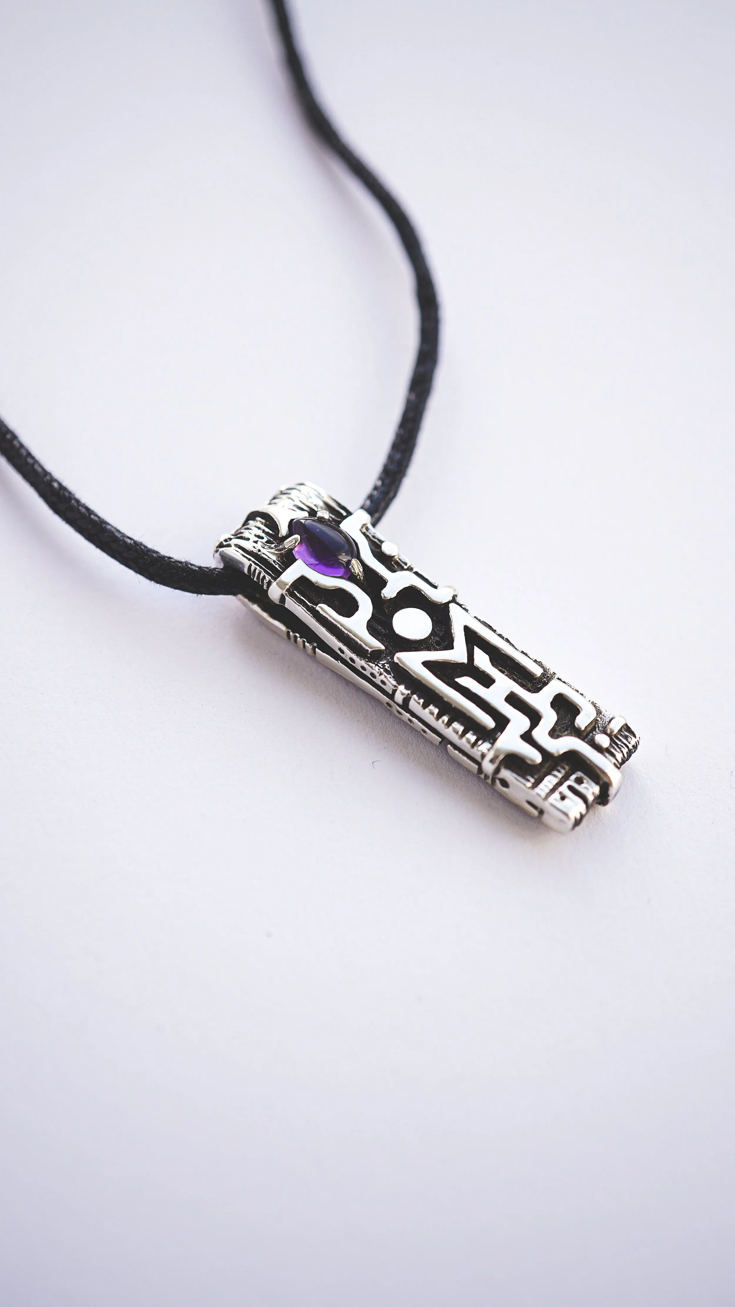 EHWAZ | amethyst rune pendant