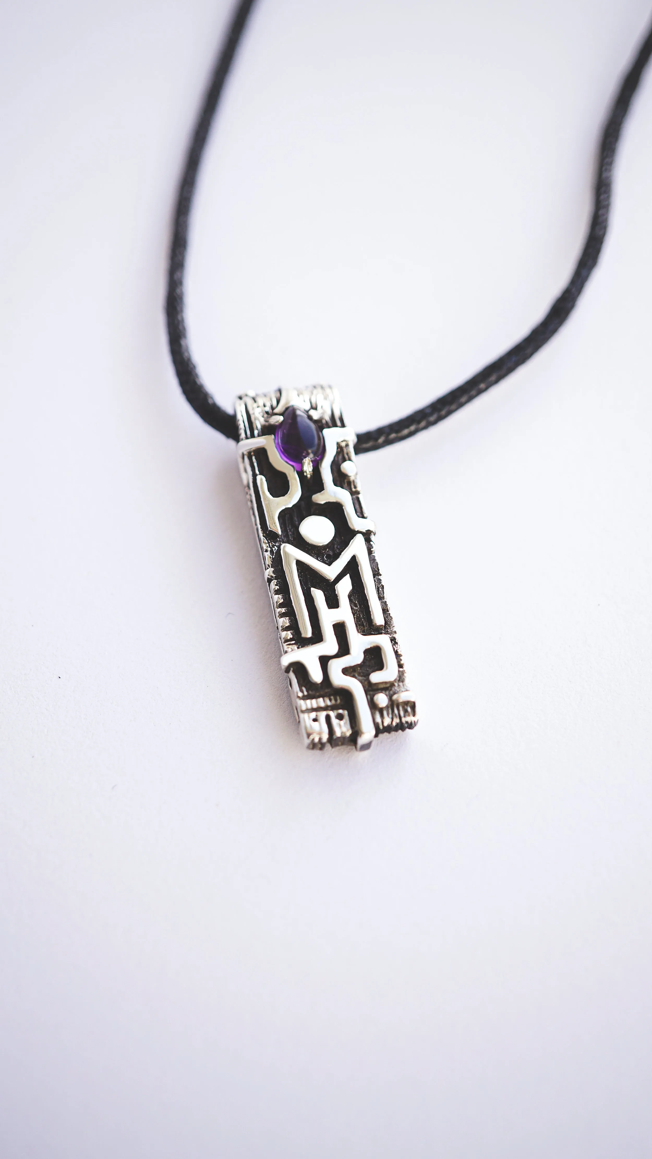 EHWAZ | amethyst rune pendant