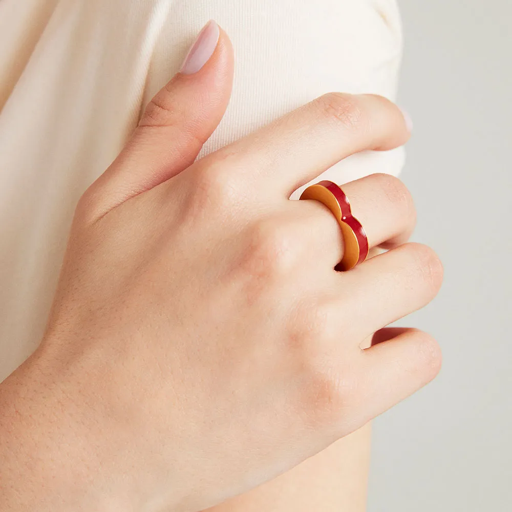 Enamel Heart Ring