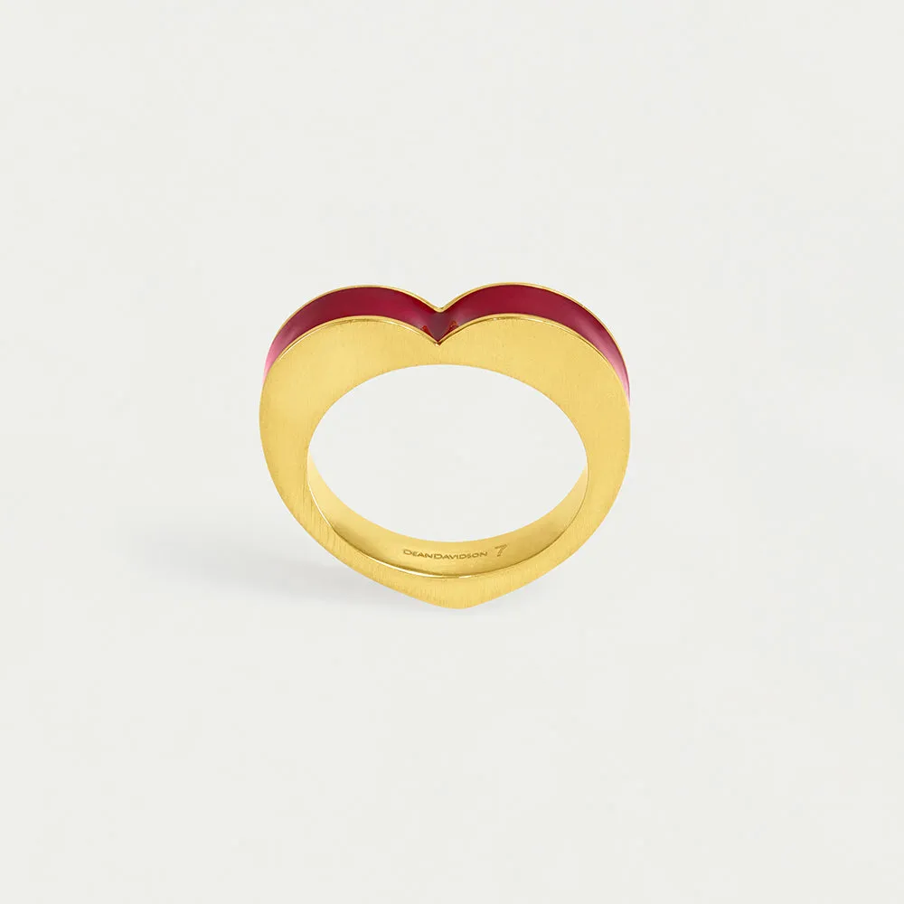 Enamel Heart Ring