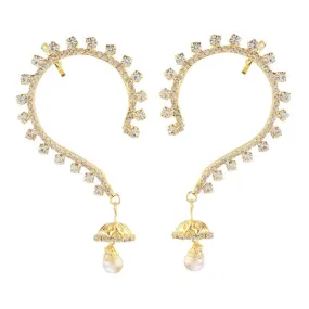 Eugenia White Austrian Stone Gold Plated Ear Cuff