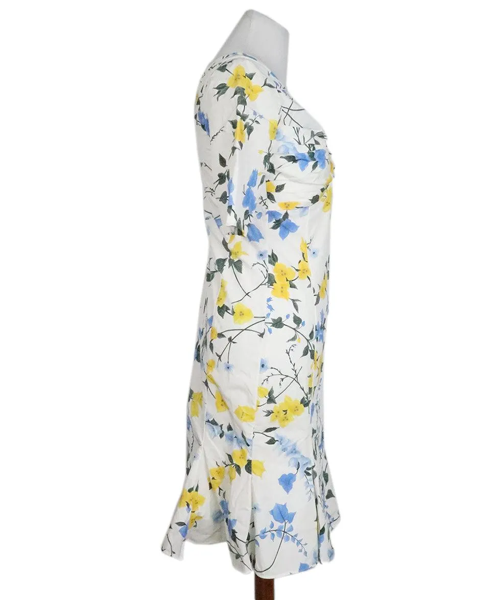 Ferragamo White Floral Print Cotton Dress sz 2