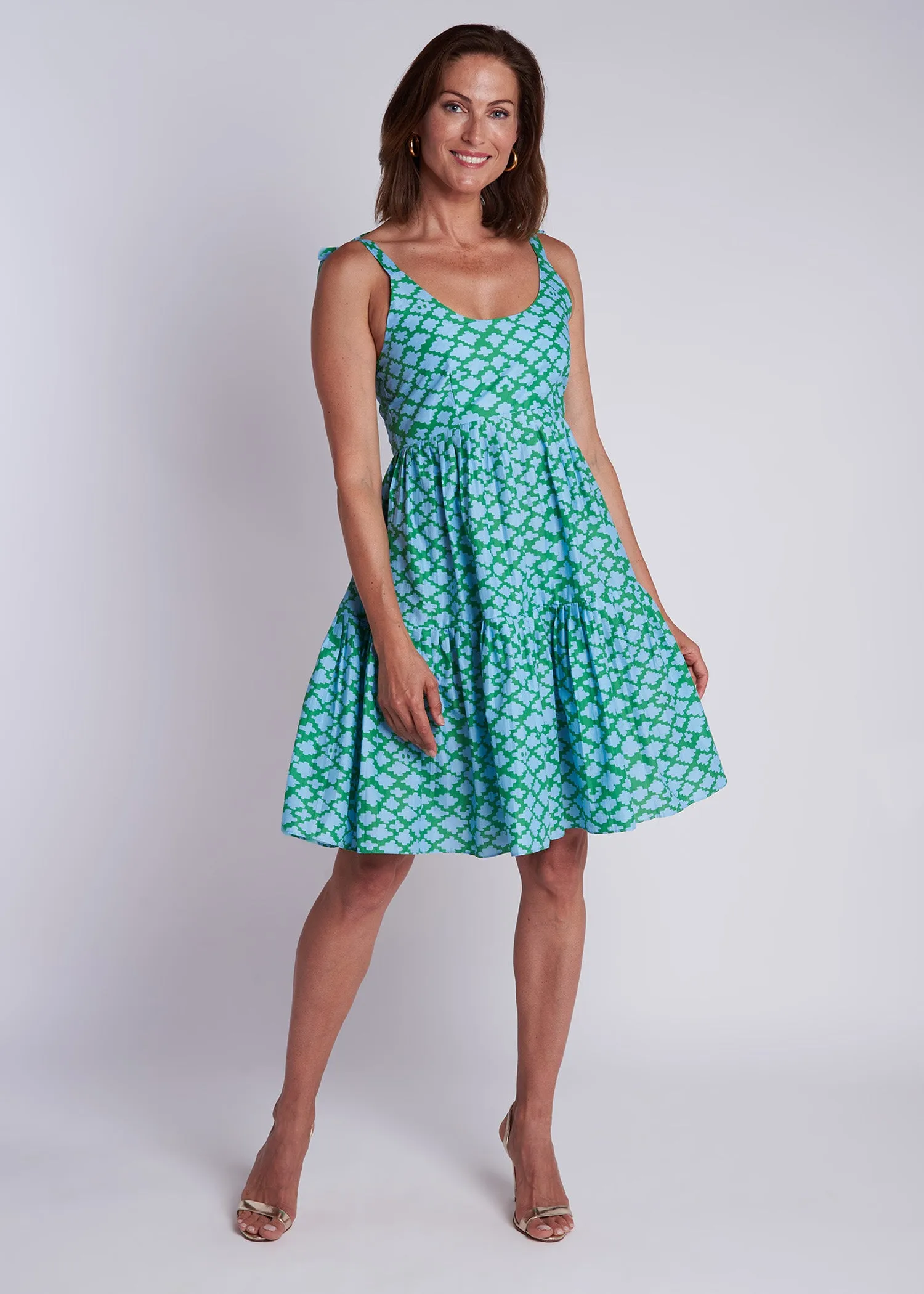 Fiona Dress - Onyx Blue / Green