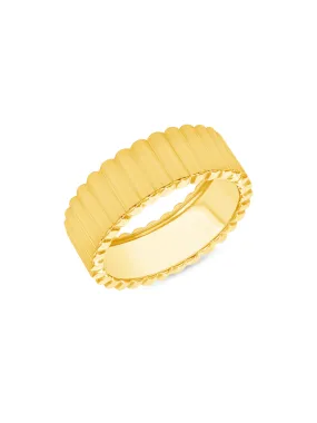 Fluted Gold Ring 14K