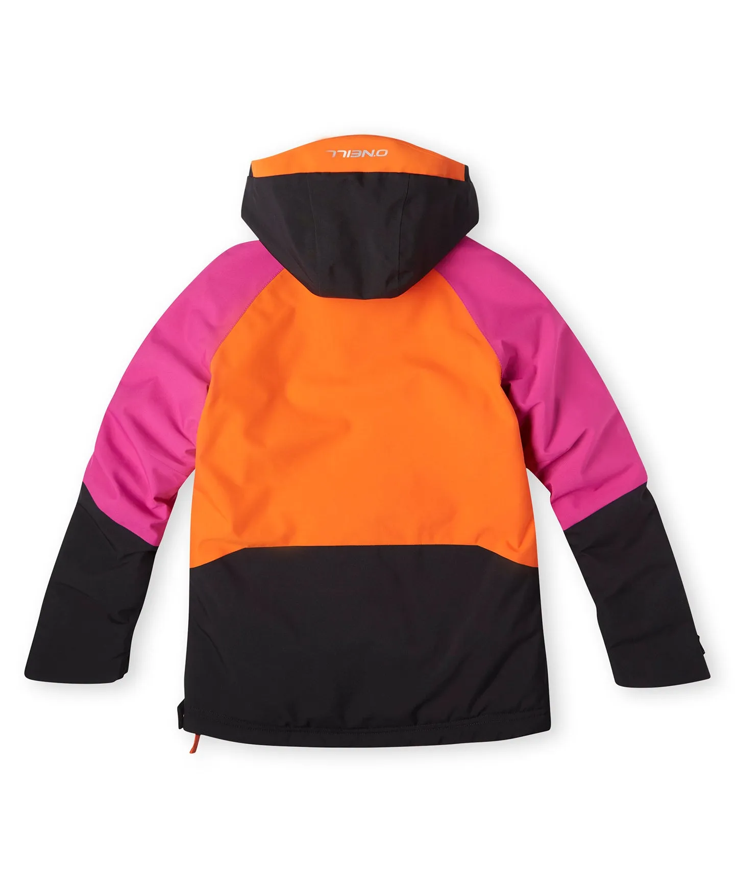 Girl's Anorak Snow Jacket - Fuchsia Red Colour Block