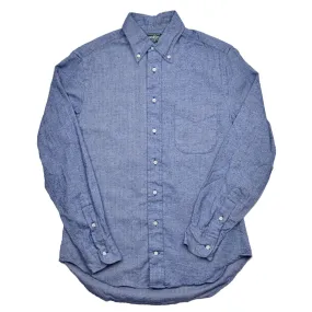 Gitman Vintage - Japanese Slub Herringbone Flannel Shirt - Blue