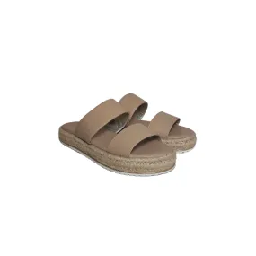 Guess Brynn Tan Dual Strap & Jute Slides | Like New |