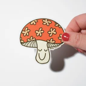 Happy Mushroom Sticker