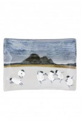 Highland Stoneware Sheep Small Rectangle Dish