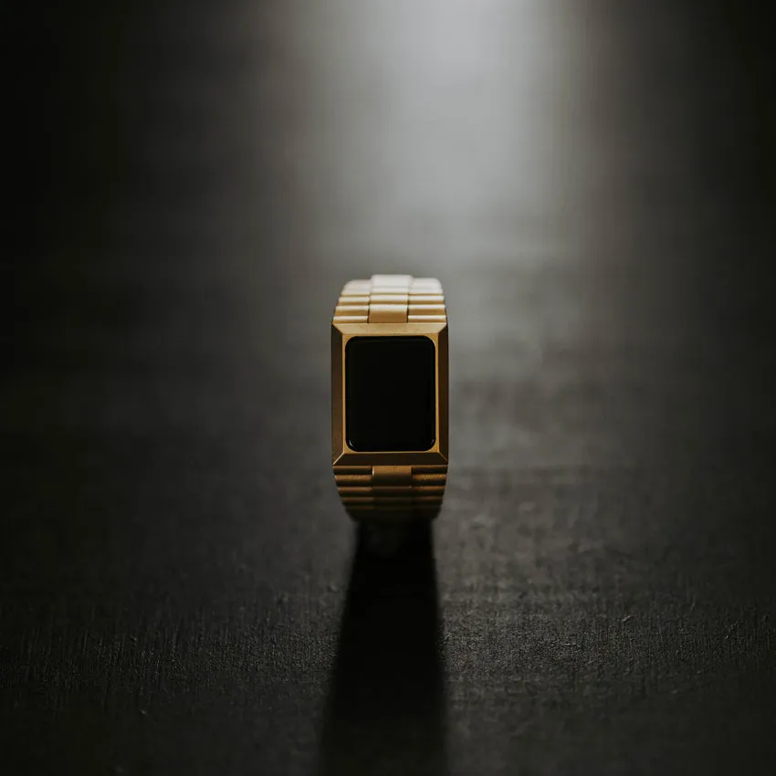 Hudson Gemstone Ring 18K Gold/Black Onyx