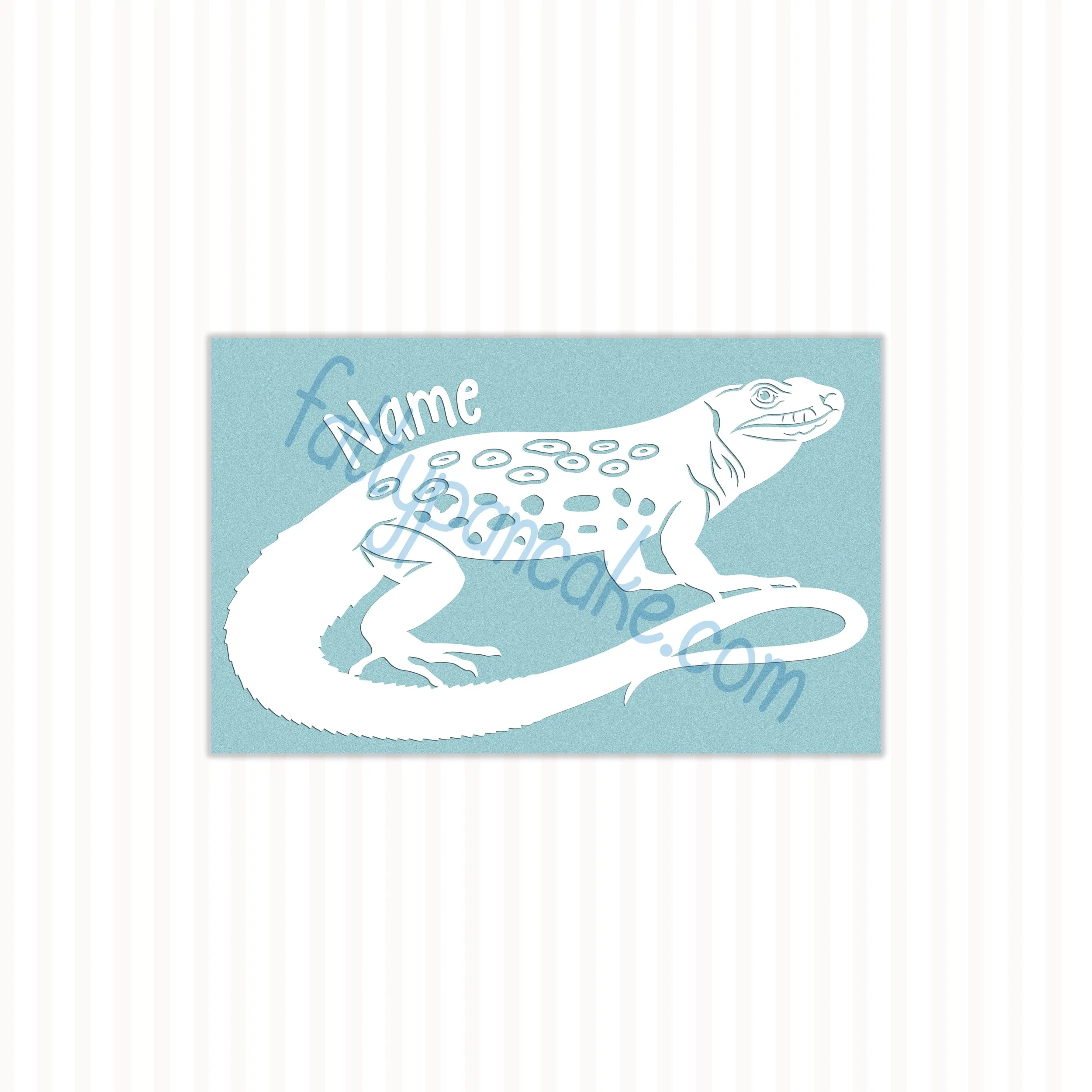 Jeweled Lacerta Lizard Decal, Waterproof Vinyl Decal, Cute Reptile Gift