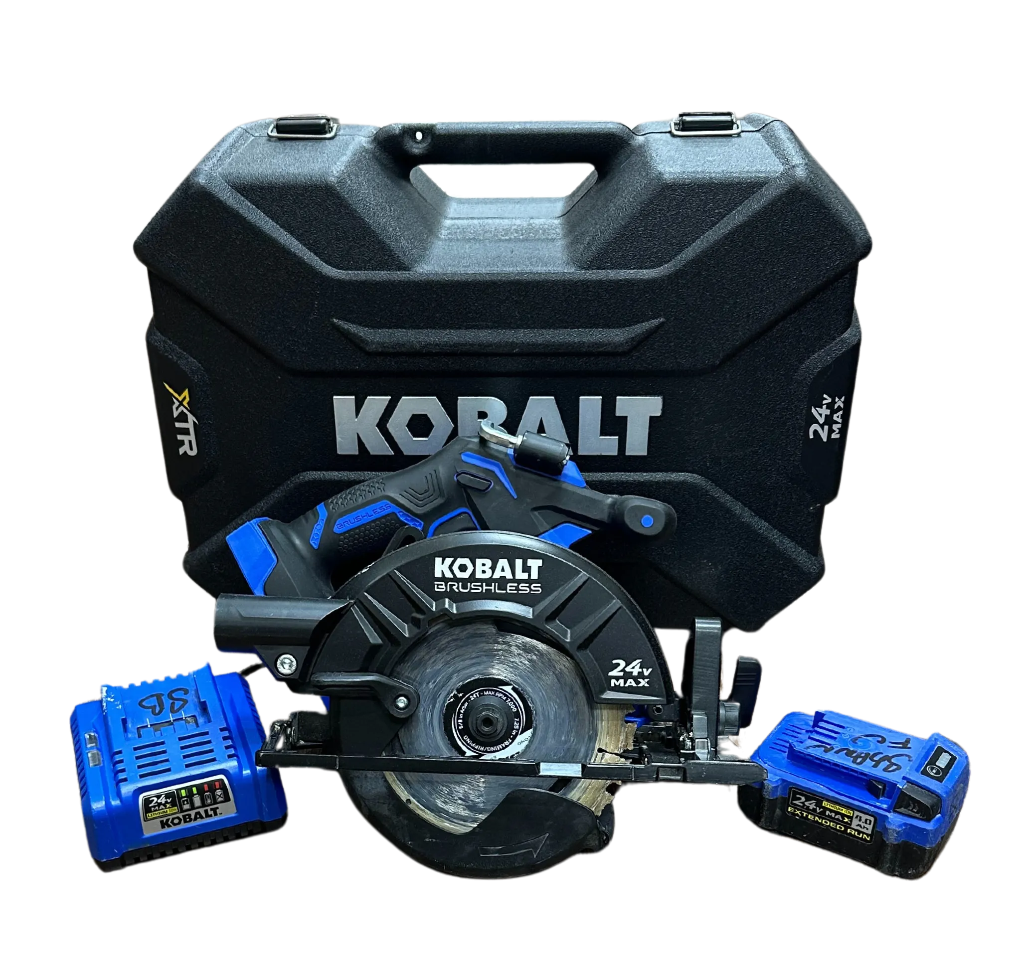 Kobalt XTR 24-volt 7-1/4-in Brushless Cordless Circular Saw W/ Battery & Charger