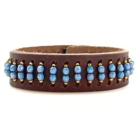 Leather Cuff - Denim