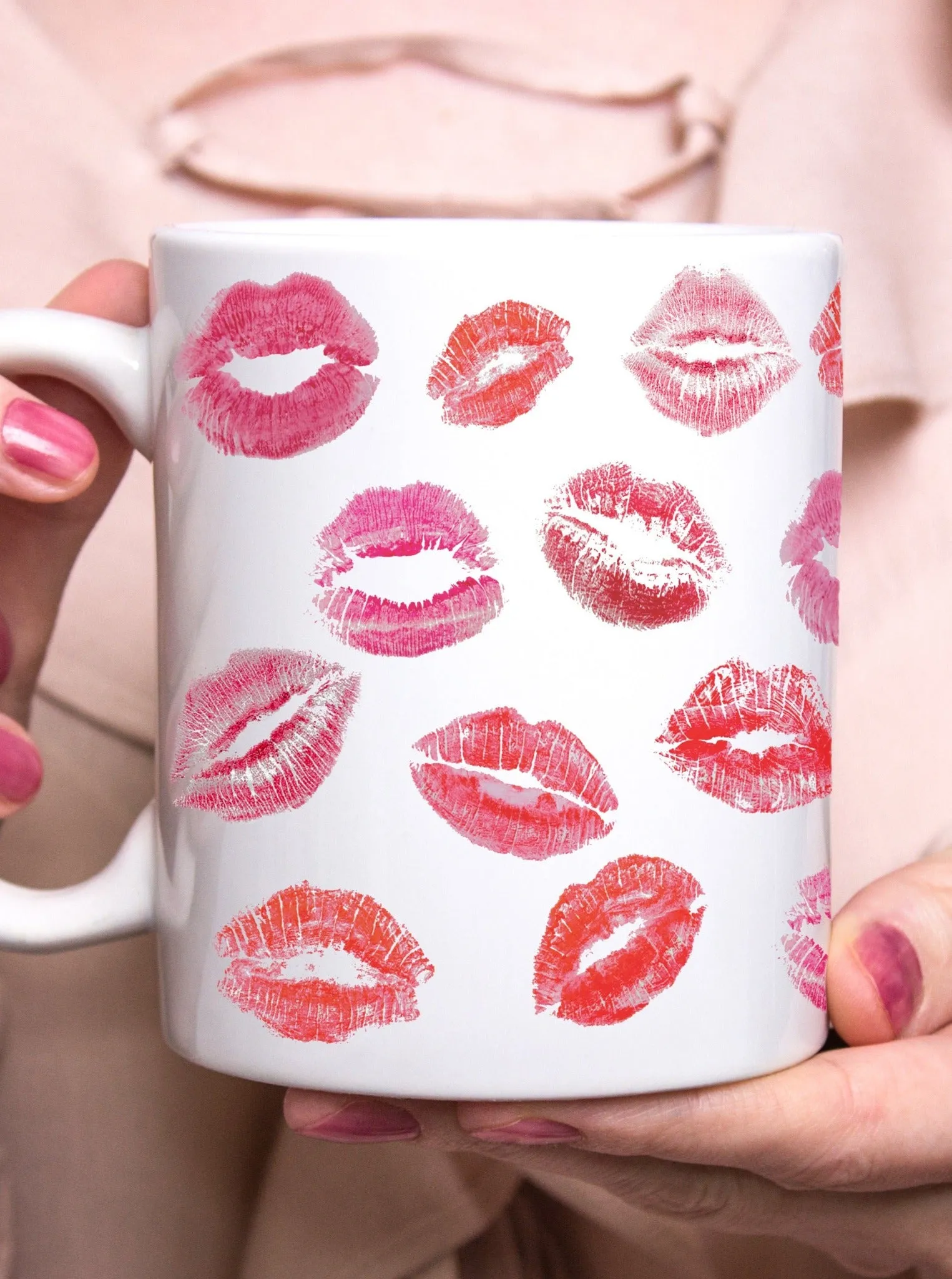 Lipstick Kisses Coffee Mug