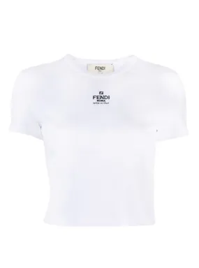 LOGO-EMBROIDERED RIBBED T-SHIRT