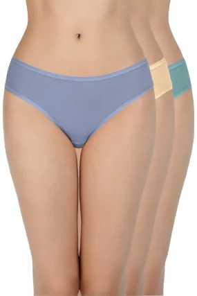 Low Rise Solid Bikini Panties (Pack of 3)