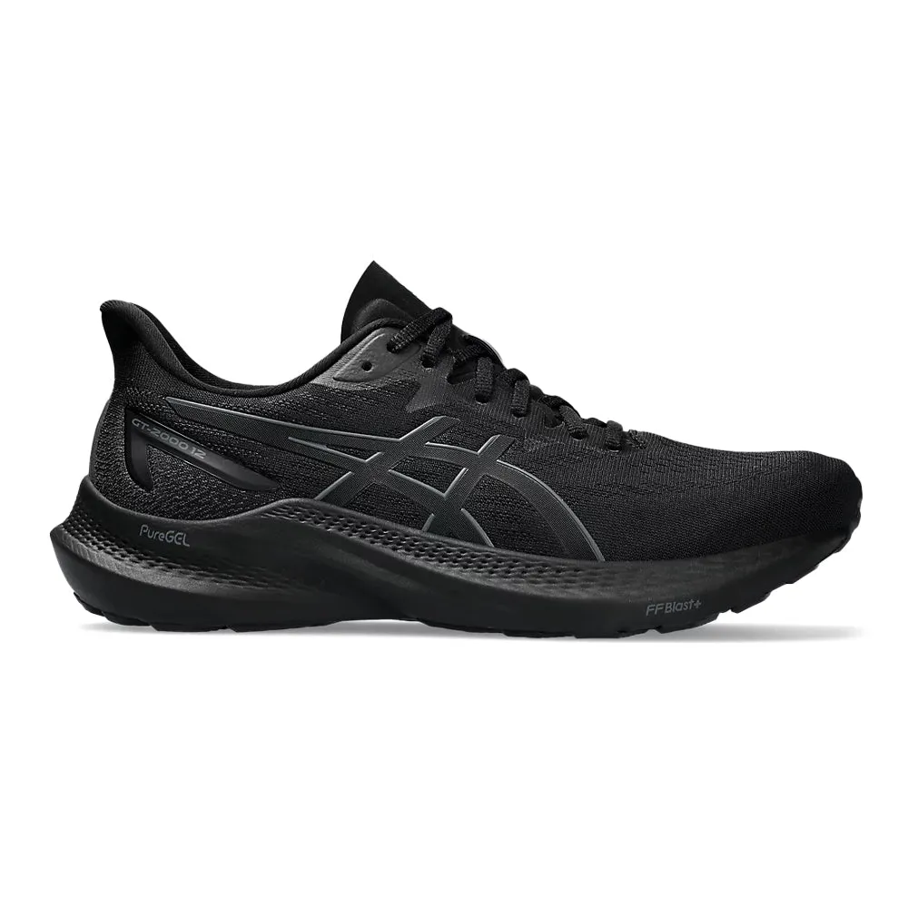 Men's Asics GT-2000 12, Black/Black, 15 2E Wide