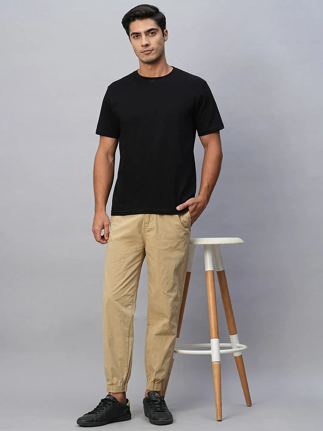 Men's Khaki Cotton Jogger