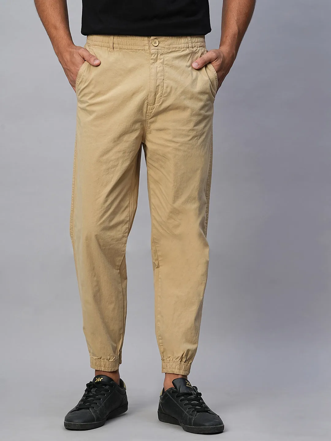 Men's Khaki Cotton Jogger