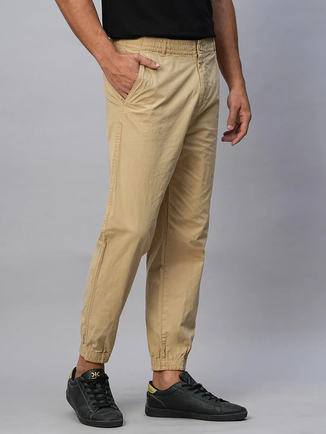 Men's Khaki Cotton Jogger