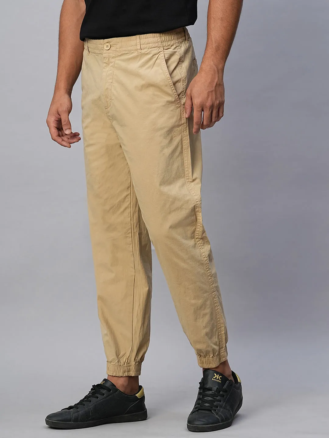 Men's Khaki Cotton Jogger