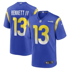 Men's Nike Stetson Bennett Royal Los Angeles Rams Team Game Jersey