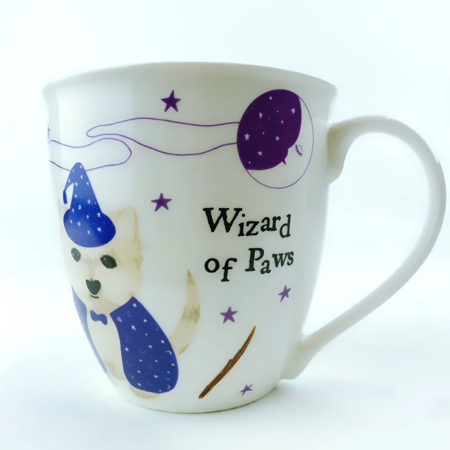 Milly Green British Design Halloween Wizard Of Paws Coffee Mug Tea Cup With Sock Set