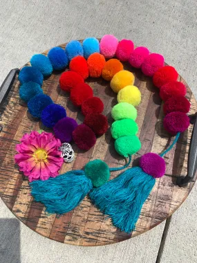 Multi-Color Pom-Pom Garland