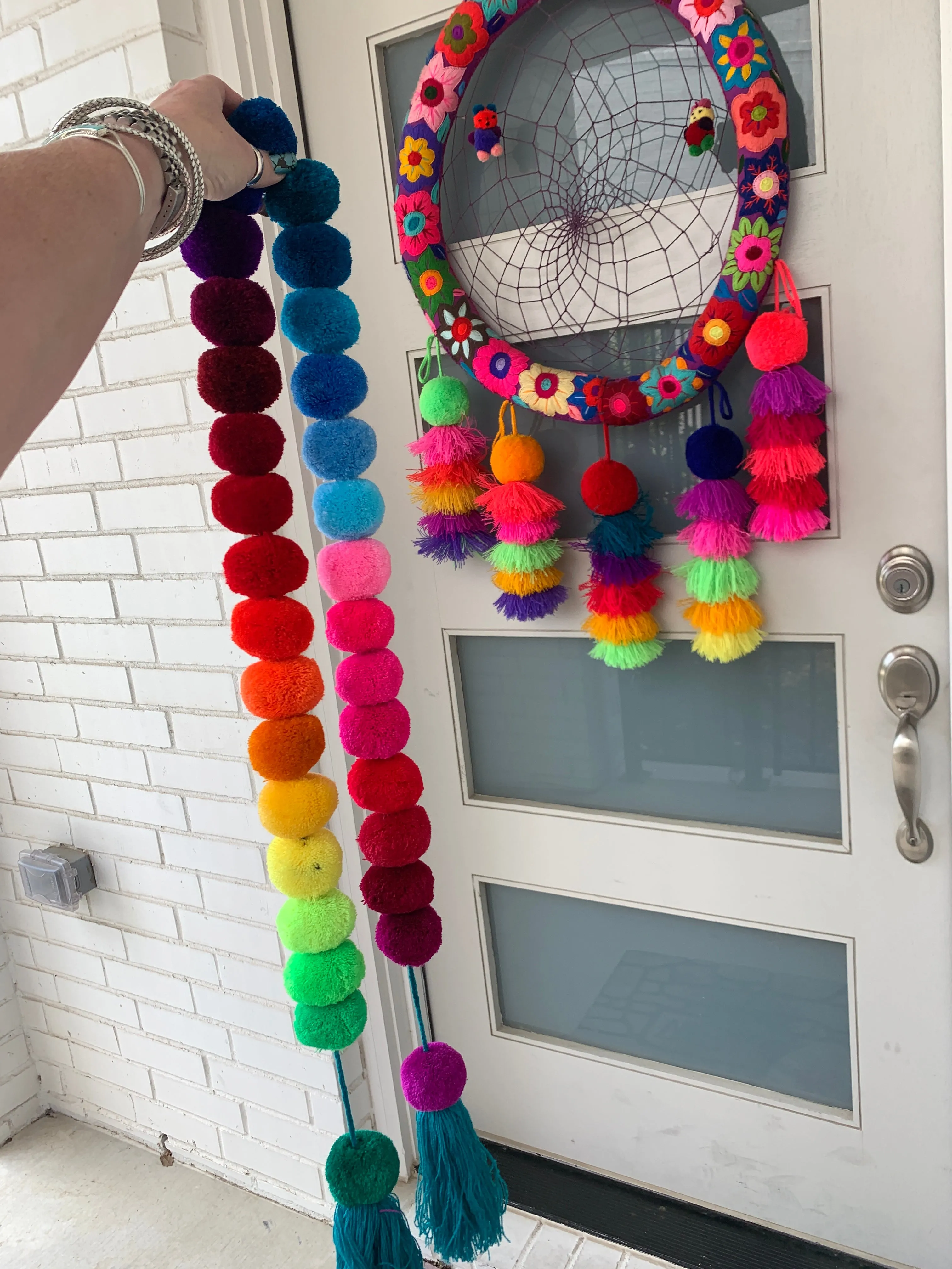 Multi-Color Pom-Pom Garland