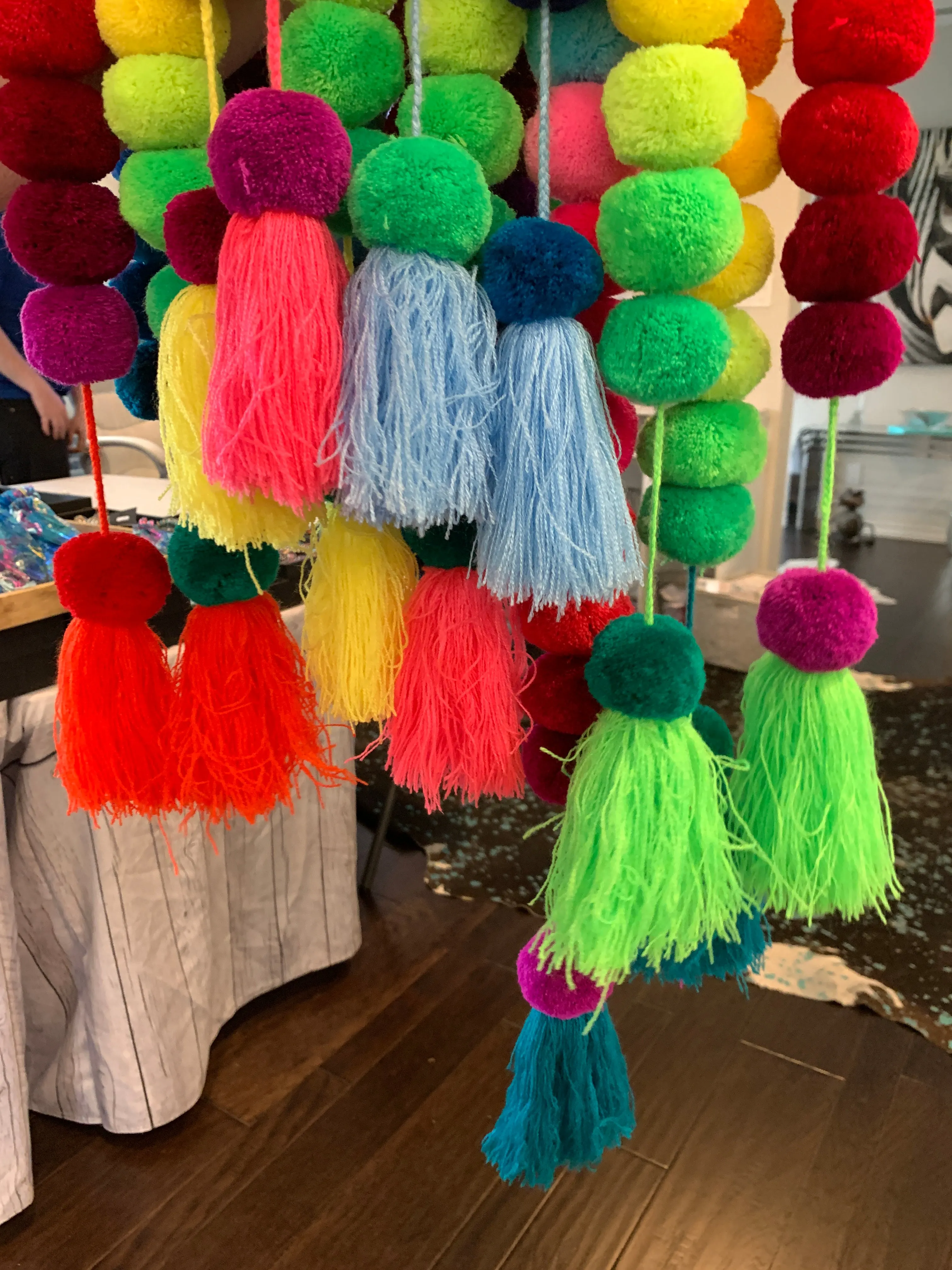 Multi-Color Pom-Pom Garland