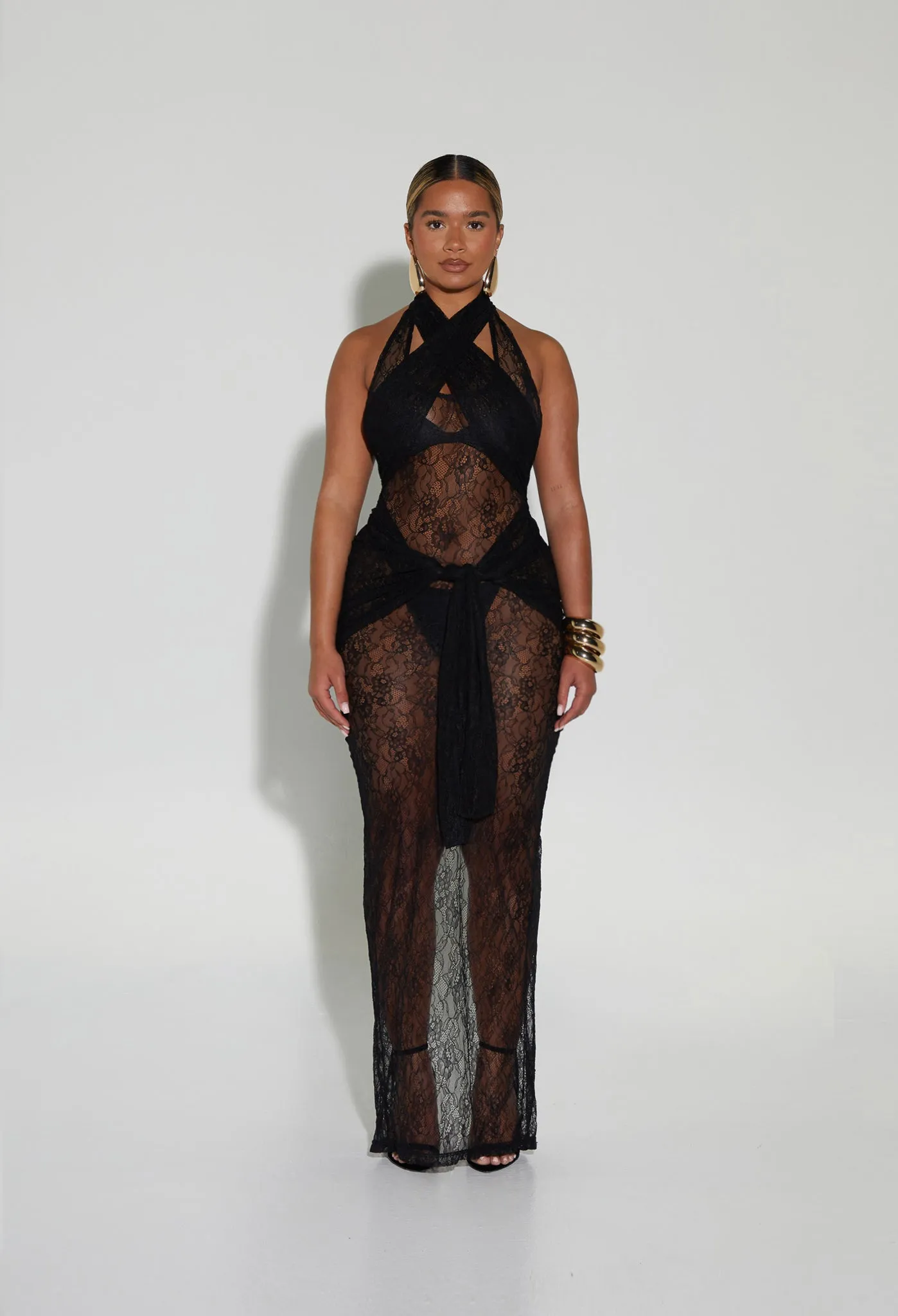 Naomi Lace Dress - Panther