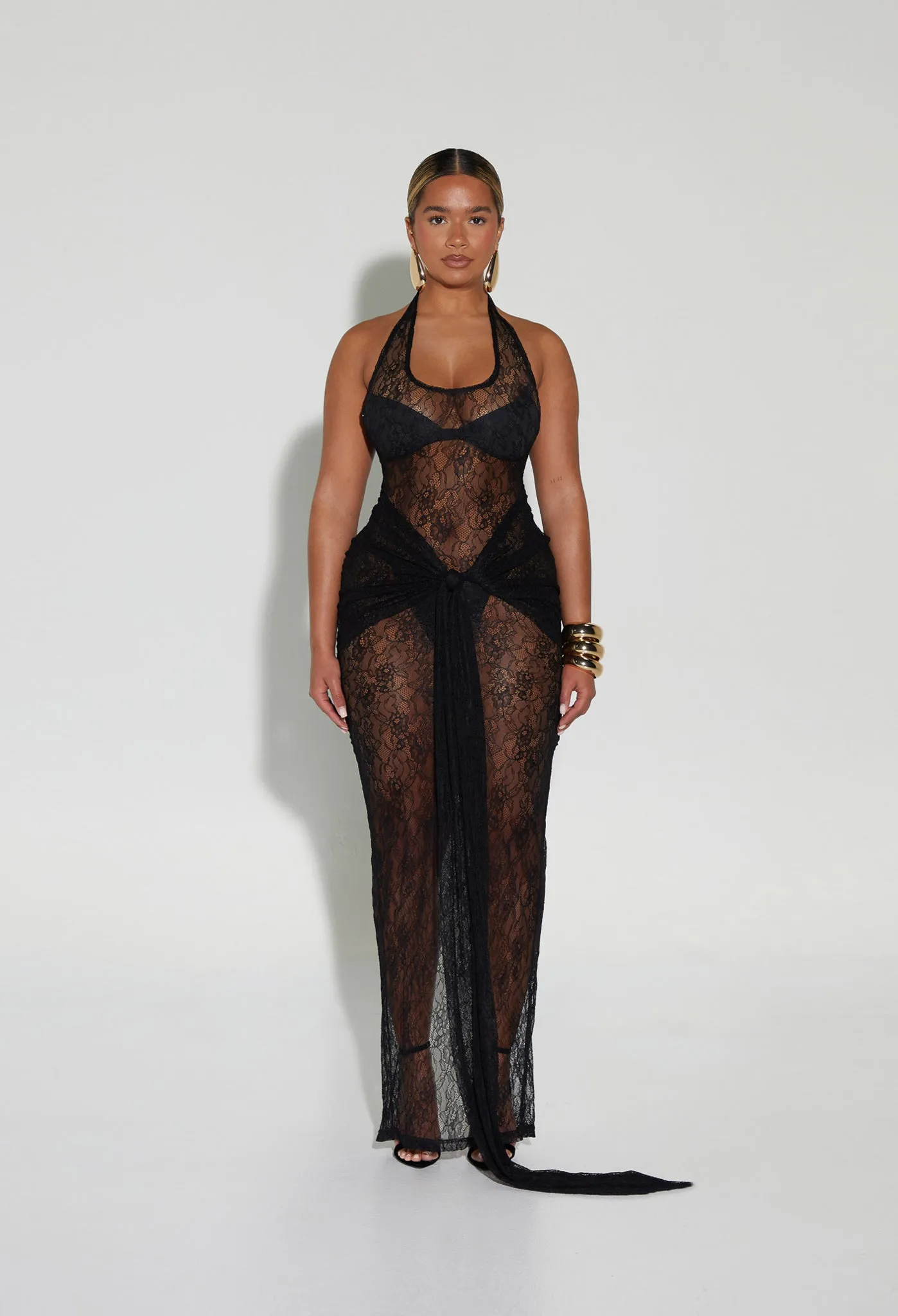 Naomi Lace Dress - Panther