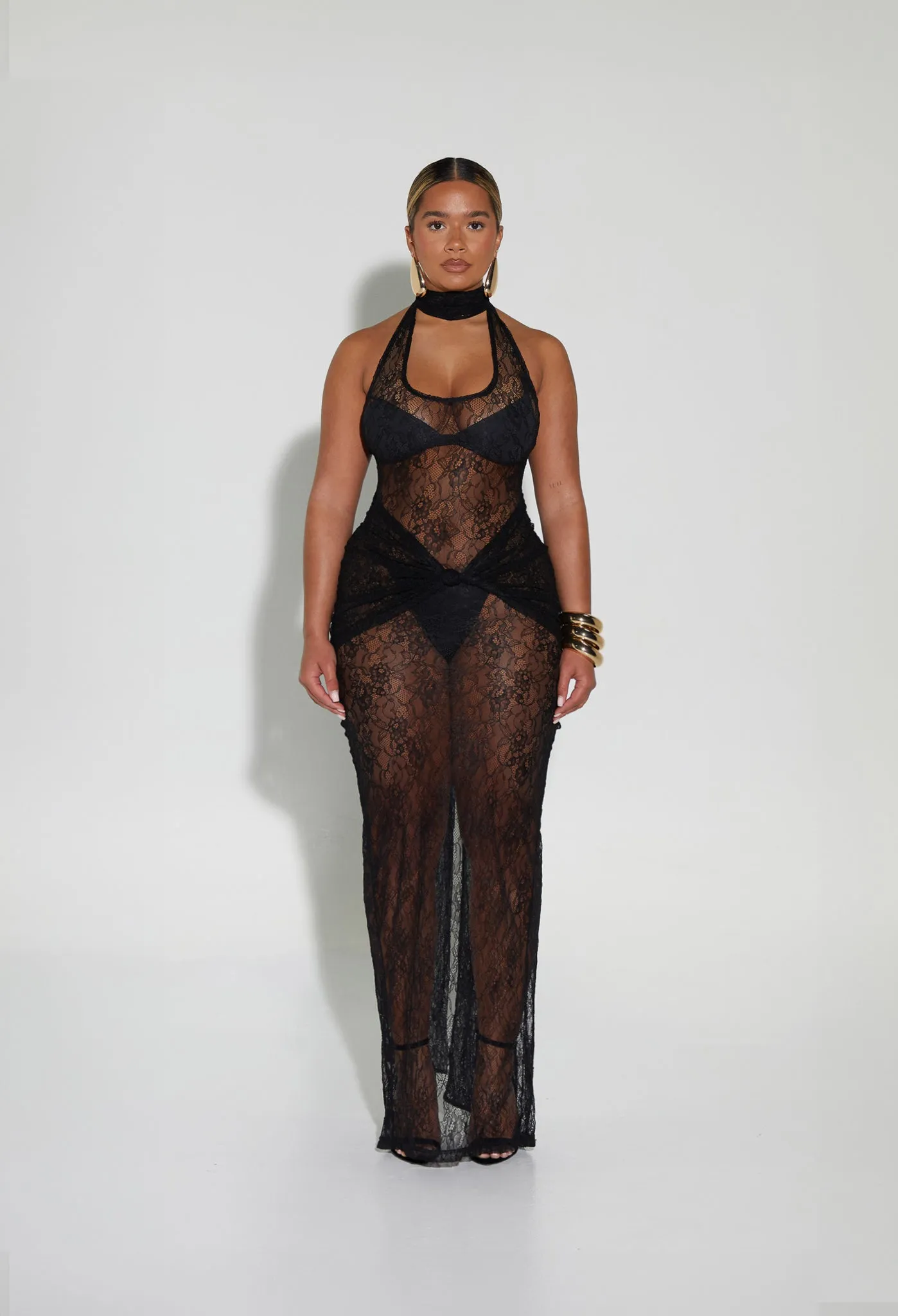 Naomi Lace Dress - Panther