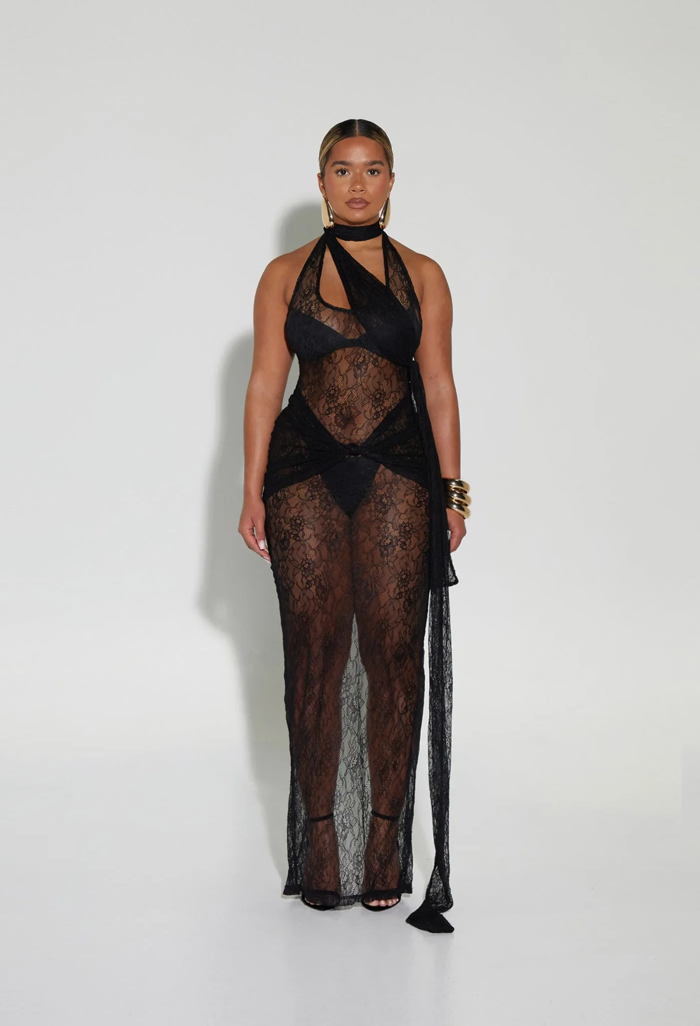 Naomi Lace Dress - Panther