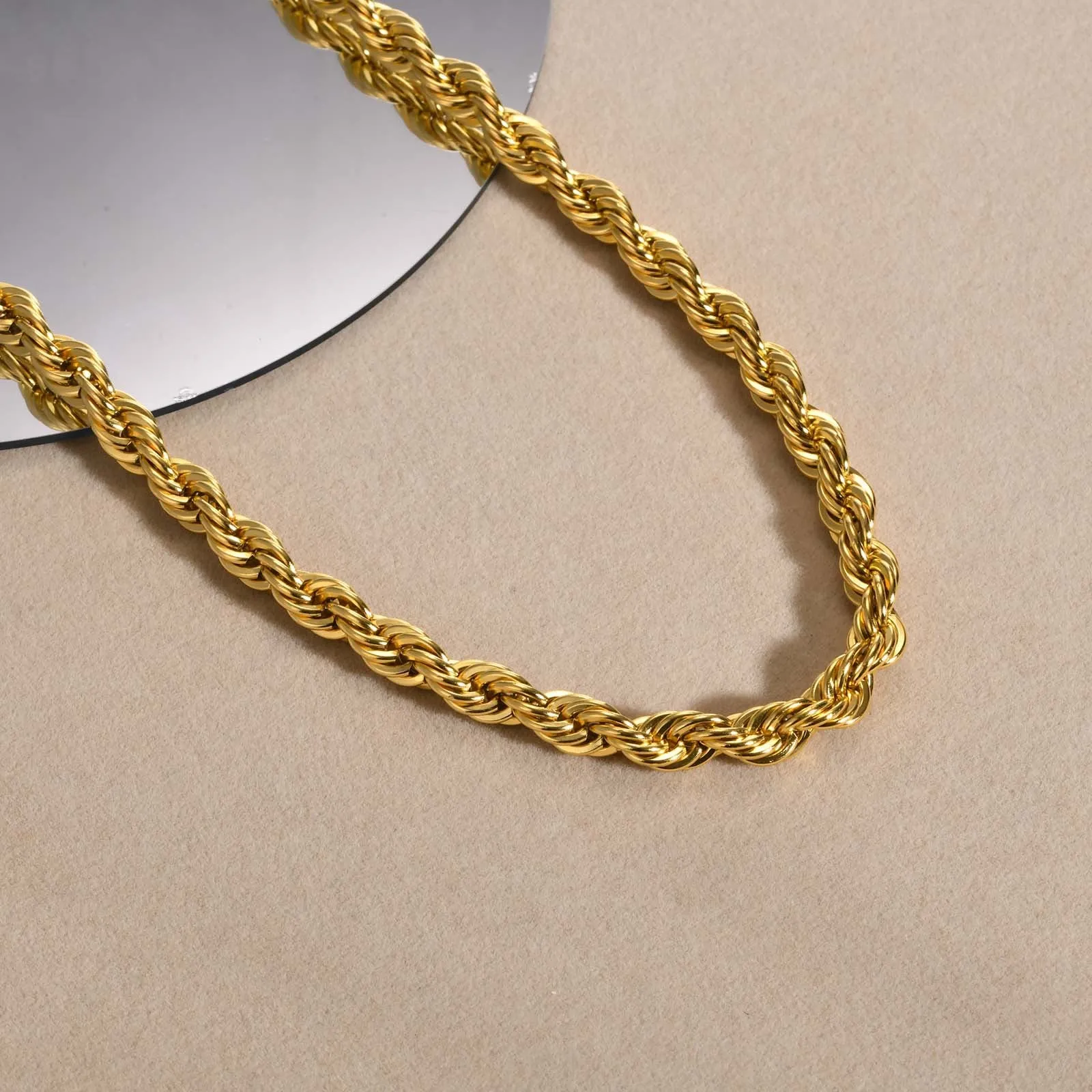 No-Tarnish Medical Twist Chain Necklace & Bracelet