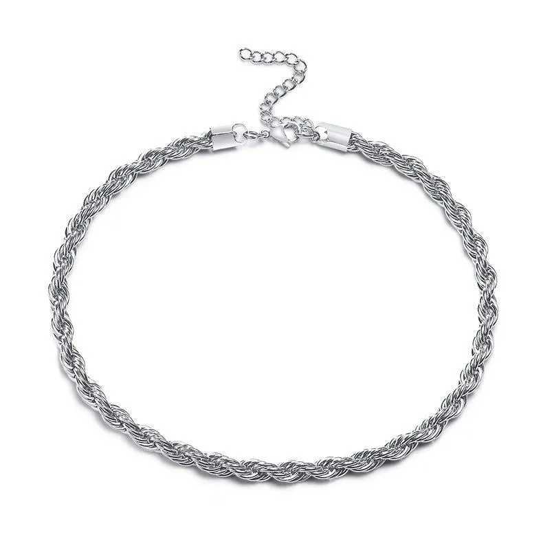 No-Tarnish Medical Twist Chain Necklace & Bracelet