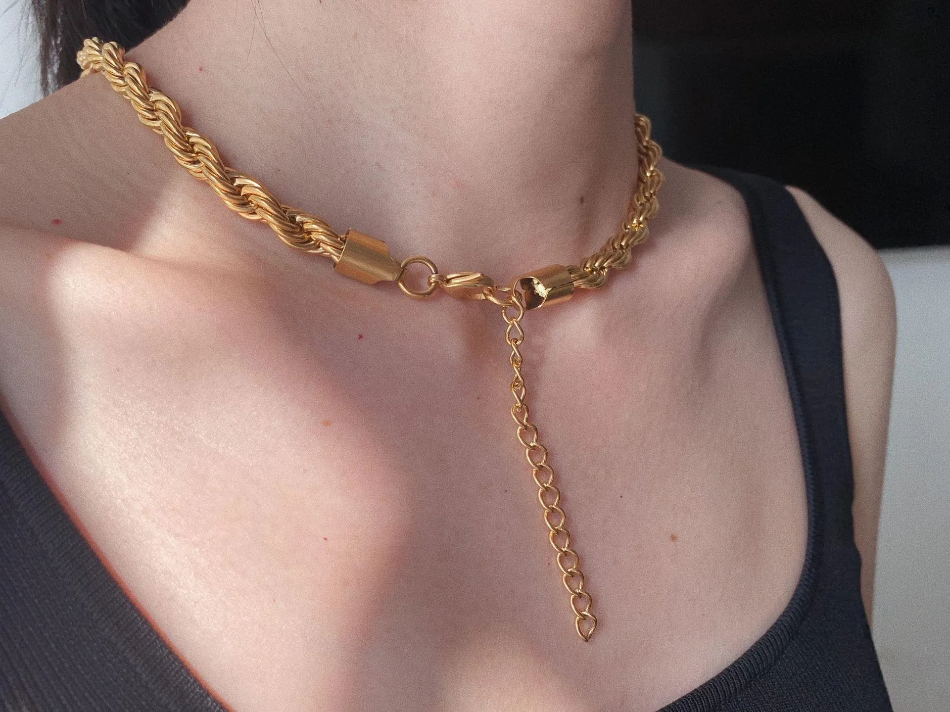 No-Tarnish Medical Twist Chain Necklace & Bracelet