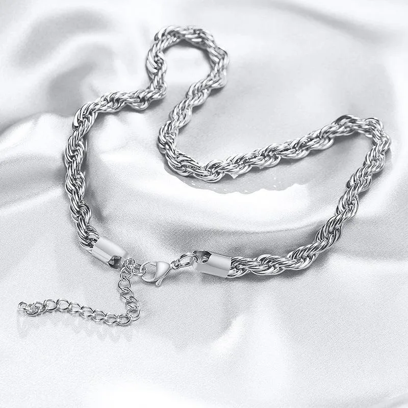 No-Tarnish Medical Twist Chain Necklace & Bracelet