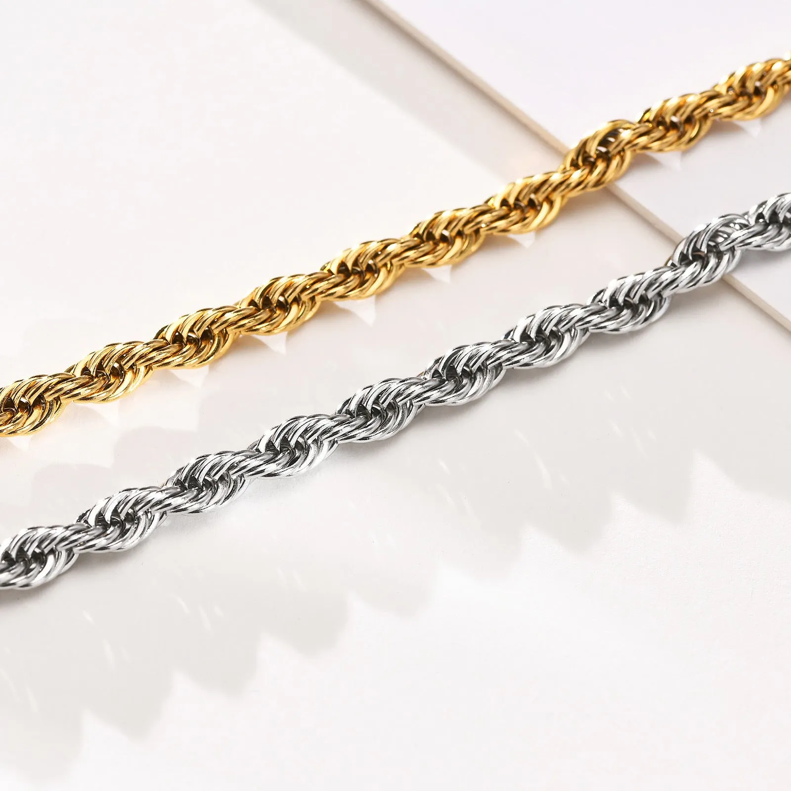 No-Tarnish Medical Twist Chain Necklace & Bracelet