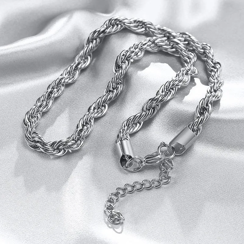 No-Tarnish Medical Twist Chain Necklace & Bracelet