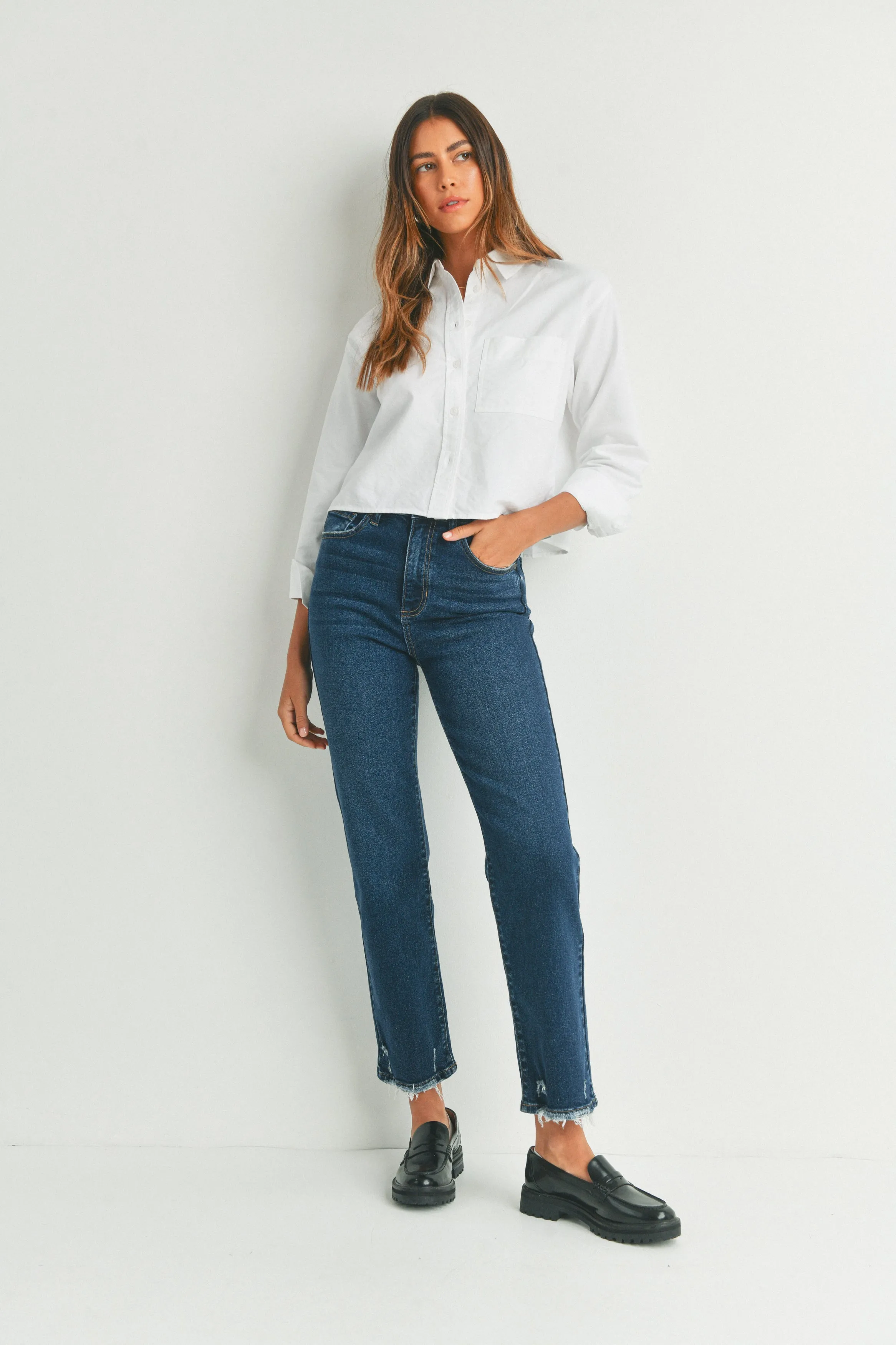 Olivia Straight Leg Jeans Dark